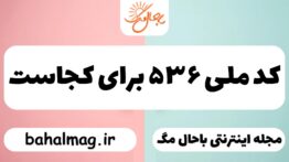 کد ملی ۵۳۶ برای کجاست
