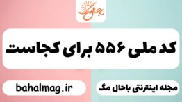 کد ملی ۵۵۶ برای کجاست