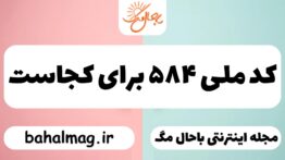 کد ملی ۵۸۴ برای کجاست