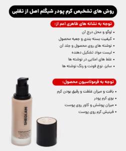 ایفنوگرافیک روش های تشخیص کرم پودر شیگلم اورجینال از فیک