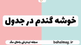 خوشه گندم در جدول