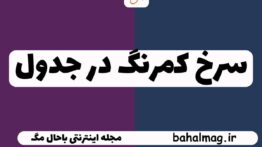 سرخ کمرنگ در جدول