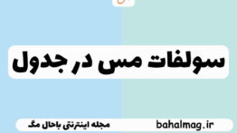 سولفات مس در جدول