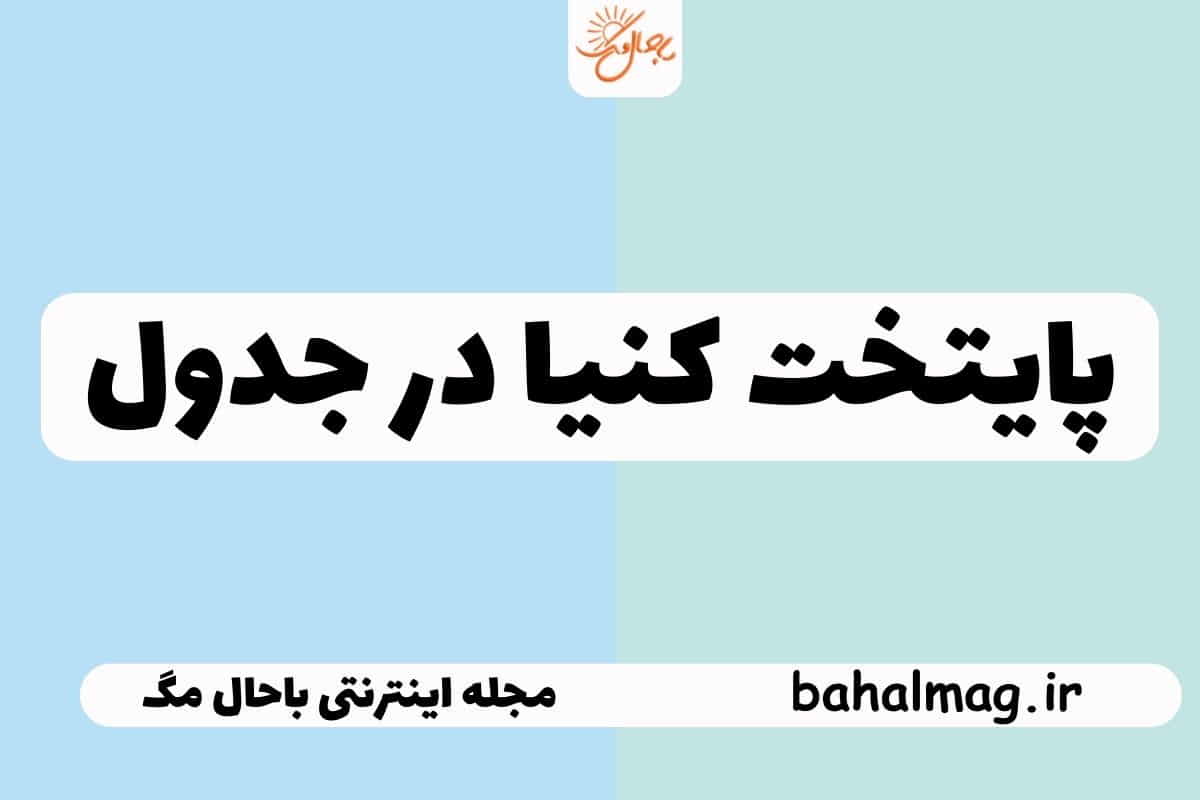 پایتخت کنیا در جدول
