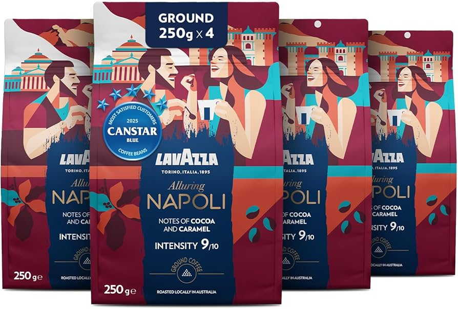 Lavazza, Tales of Italy Alluring Napoli, Ground Coffee, 1 kg (4 x 250g) |  with Notes