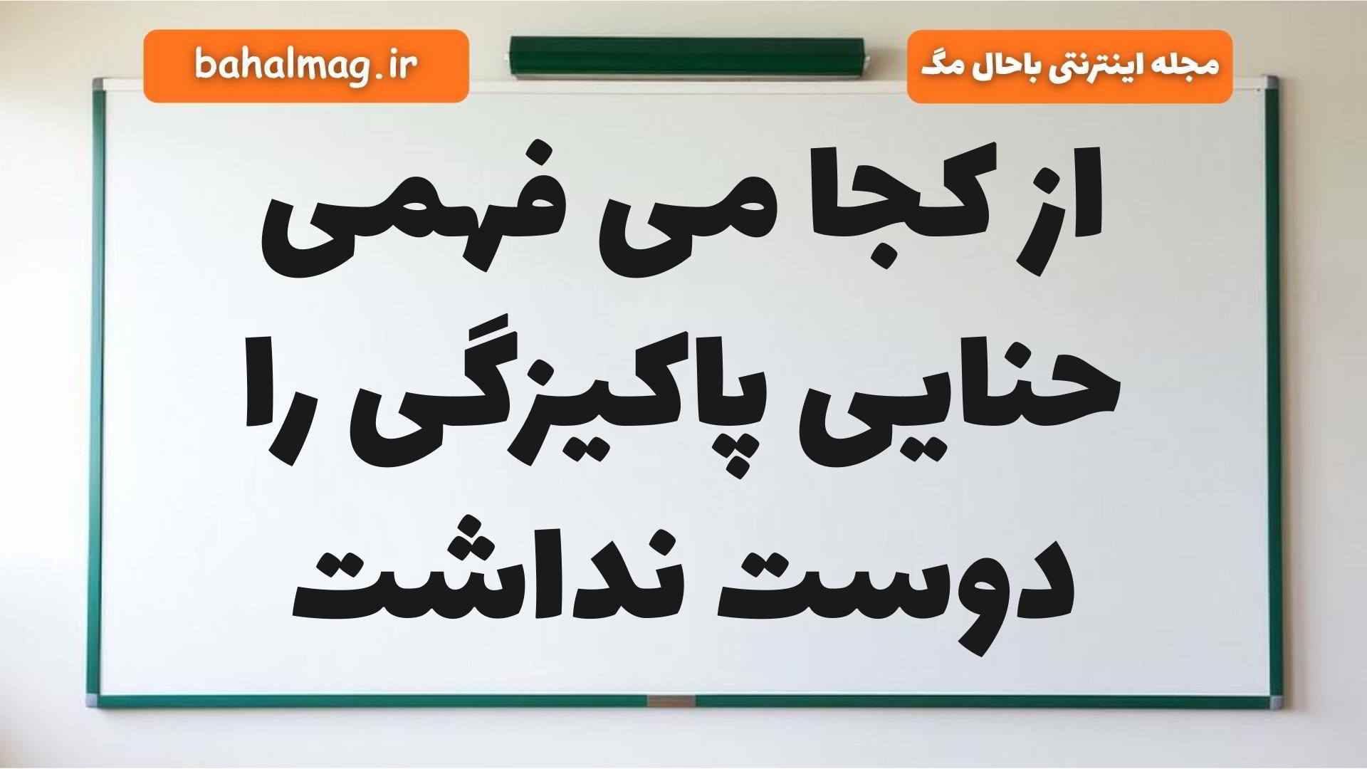 از کجا می فهمی حنایی پاکیزگی را دوست نداشت فارسی دوم