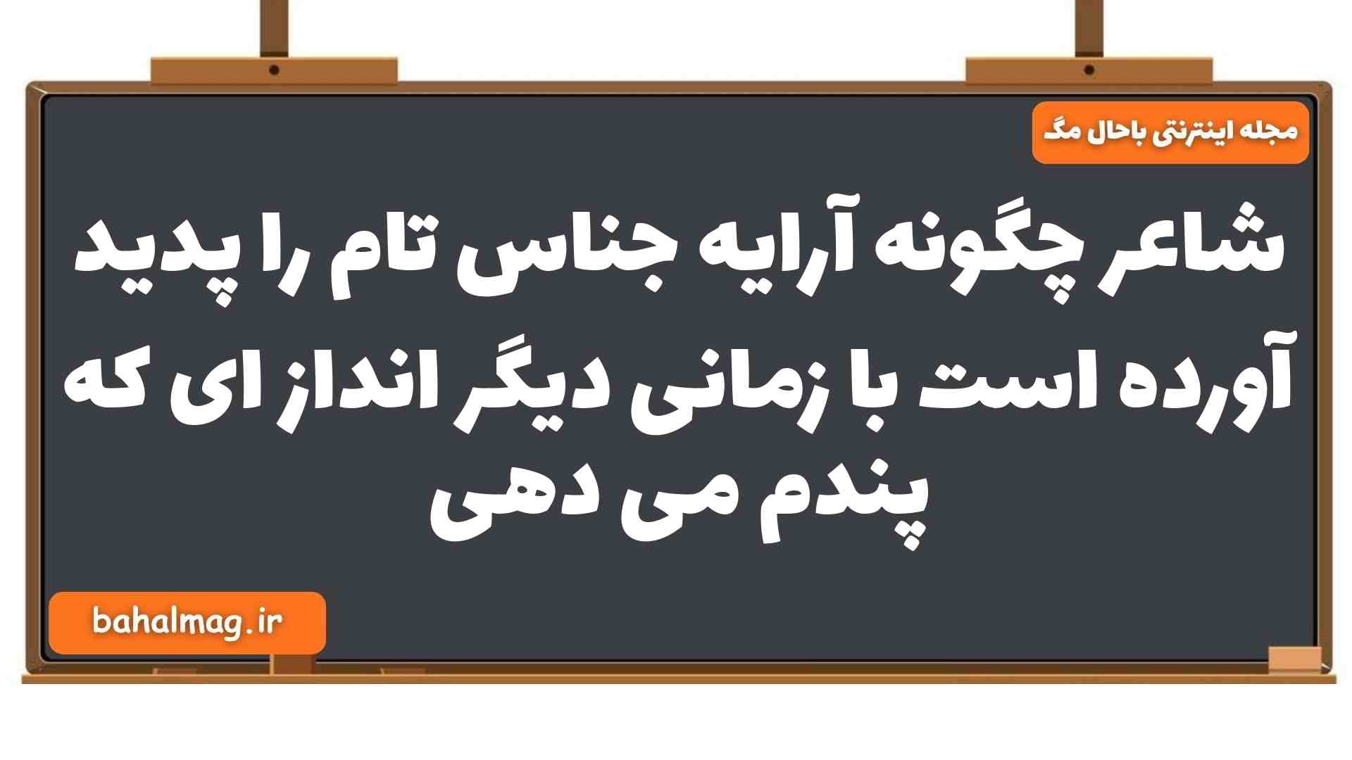 شاعر چگونه آرایه جناس تام را پدید آورده است با زمانی دیگر انداز ای که پندم می دهی فارسی یازدهم