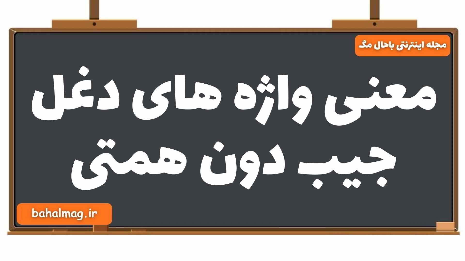 معنی واژه های دغل جیب دون همتی