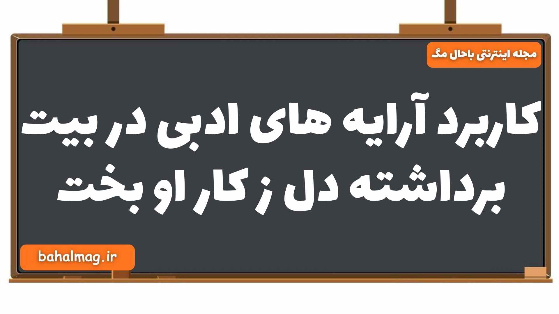 کاربرد آرایه های ادبی در بیت برداشته دل ز کار او بخت فارسی یازدهم