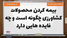 بیمه کردن محصولات کشاورزی چگونه است و چه فایده هایی دارد مطالعات ششم
