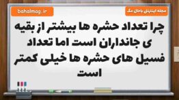 چرا تعداد حشره ها بیشتر از بقیه ی جانداران است اما تعداد فسیل های حشره ها خیلی کمتر است
