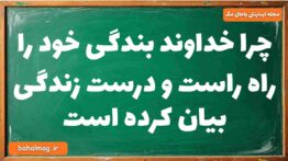 چرا خداوند بندگی خود را راه راست و درست زندگی بیان کرده است دینی دوازدهم