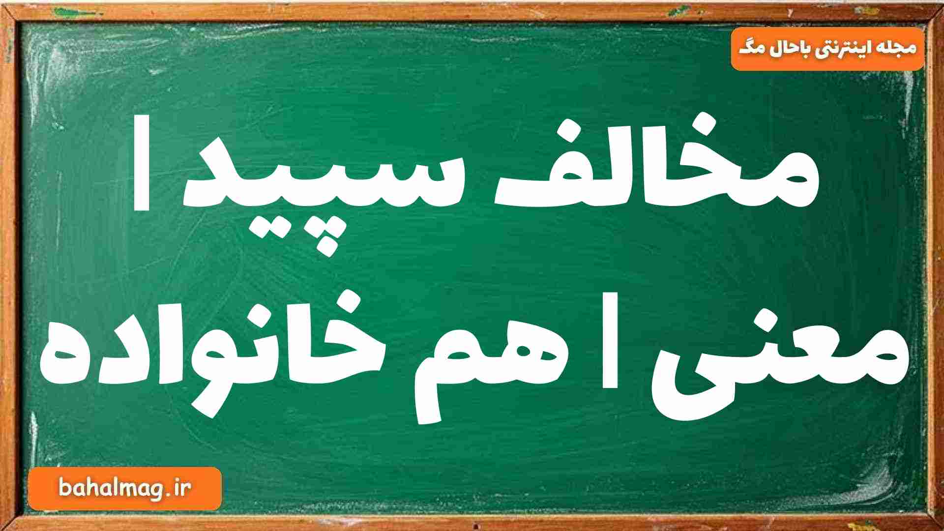 مخالف سپید | معنی | هم خانواده