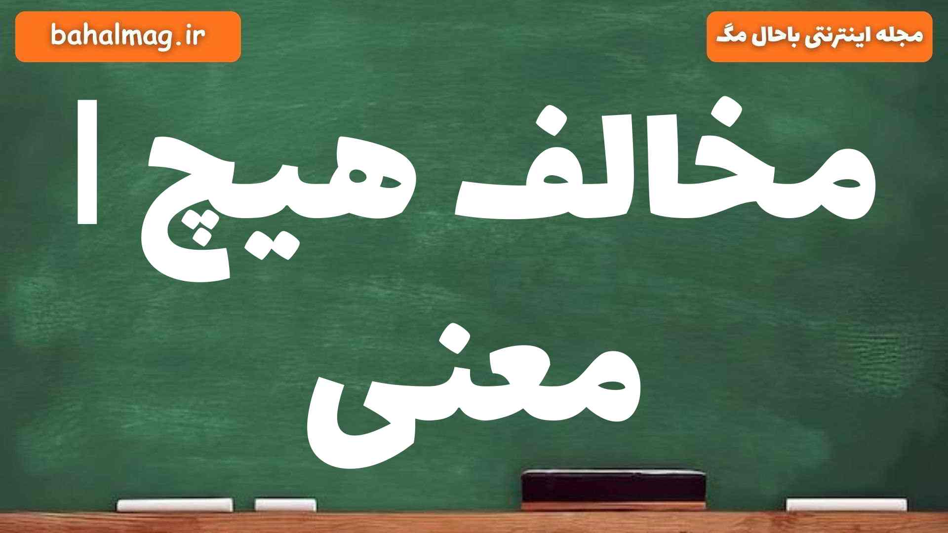 مخالف هیچ | معنی