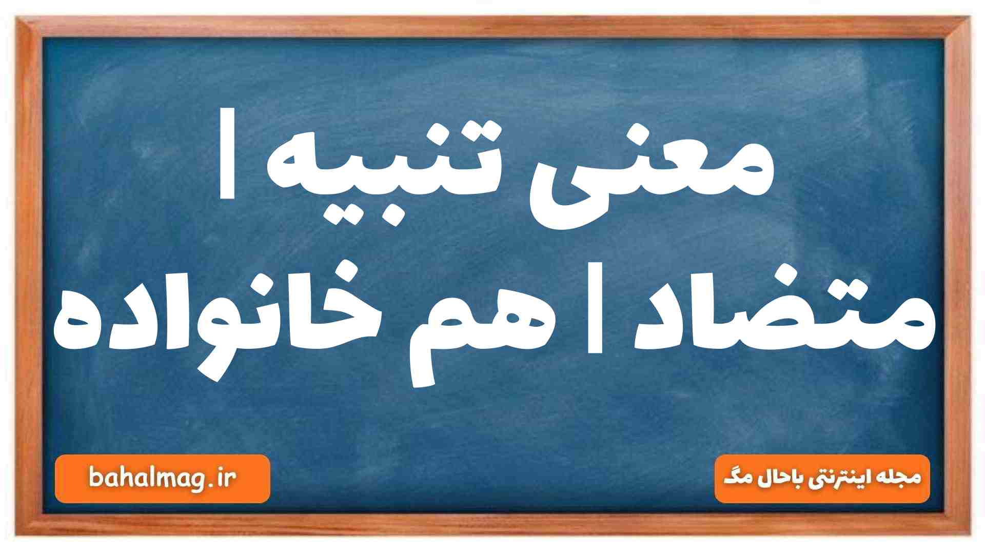 معنی تنبیه | متضاد | هم خانواده