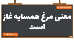 معنی مرغ همسایه غاز است