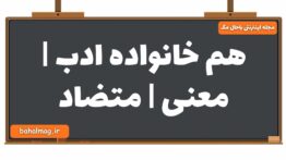هم خانواده ادب | معنی | متضاد
