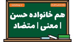 هم خانواده حسن | معنی | متضاد
