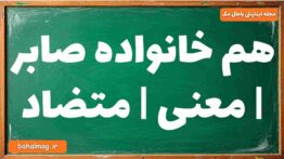 هم خانواده صابر | معنی | متضاد