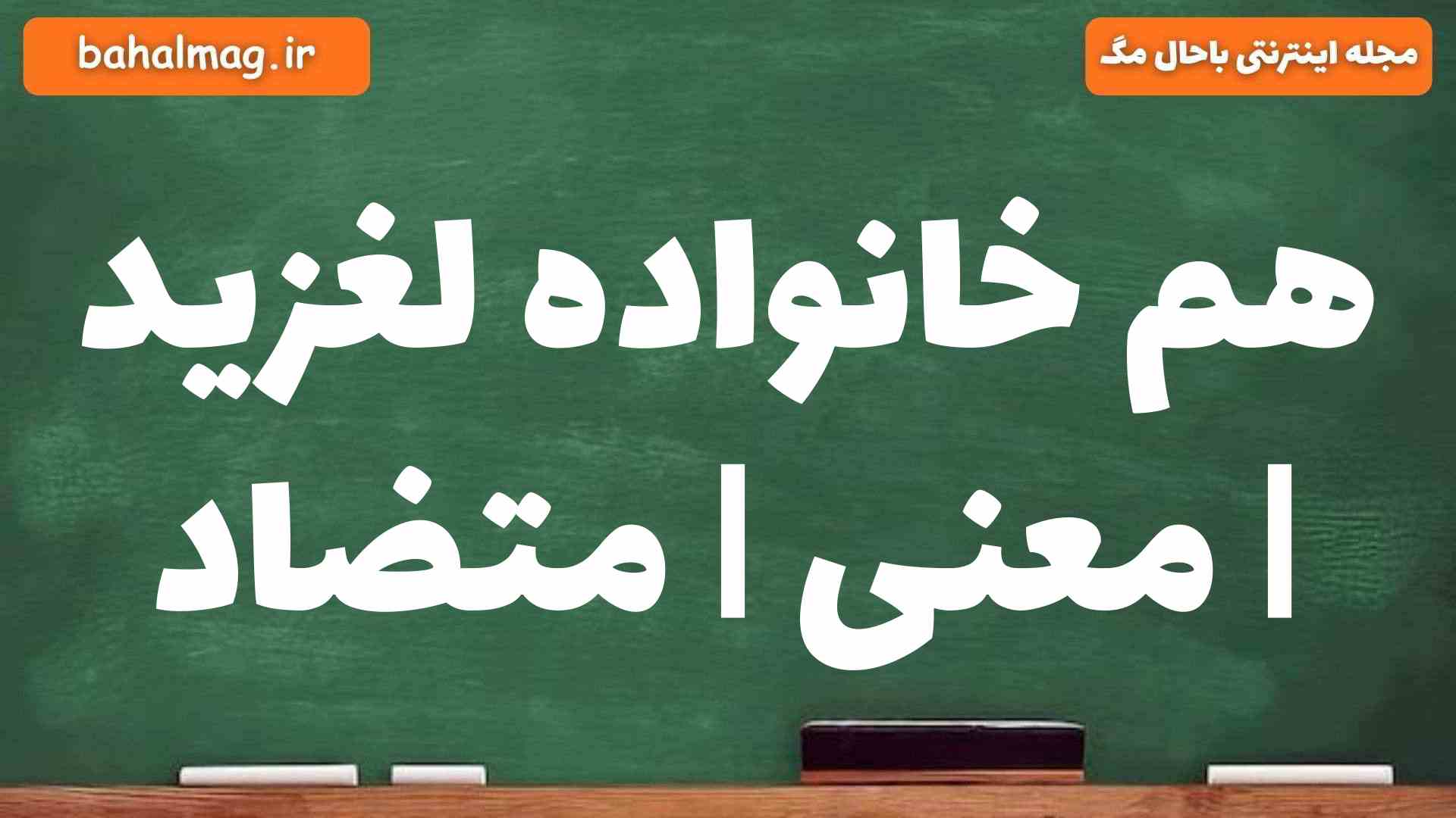 هم خانواده لغزید | معنی | متضاد