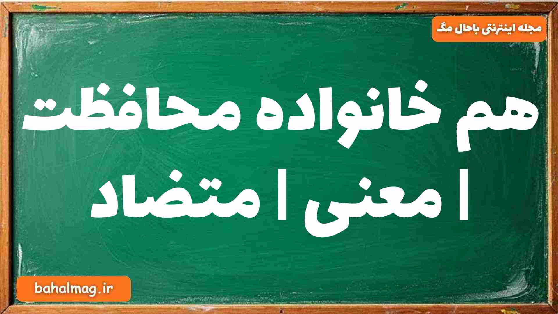 هم خانواده محافظت | معنی | متضاد