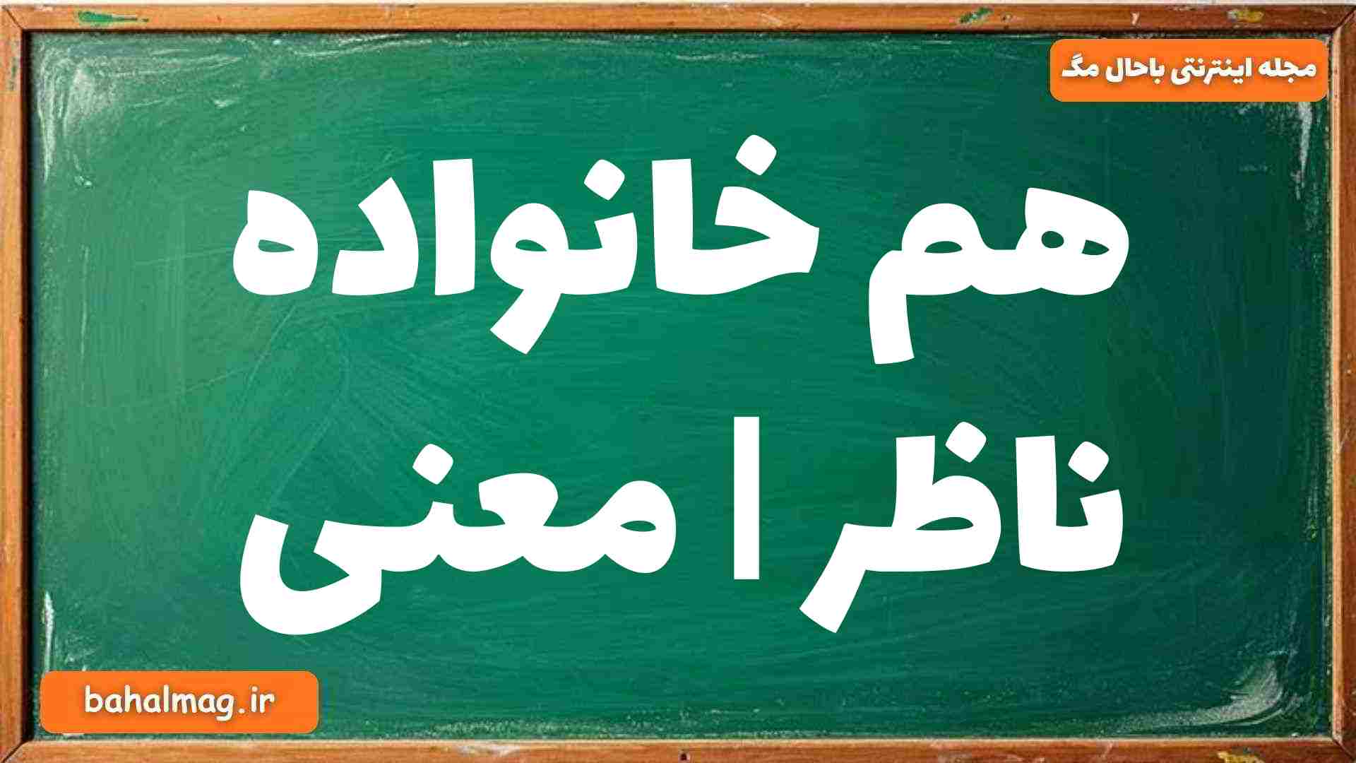 هم خانواده ناظر | معنی