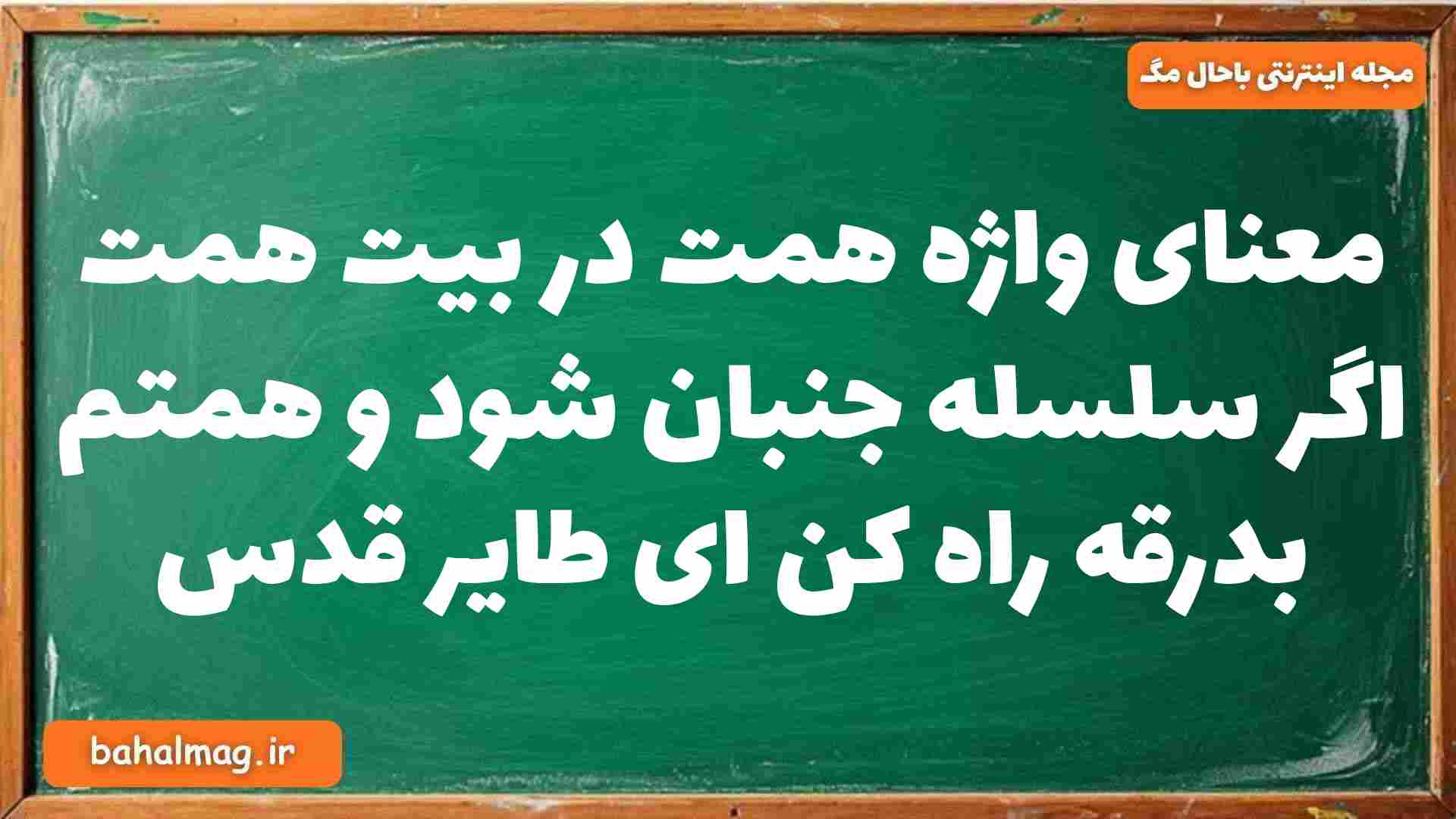 معنای واژه همت در بیت همت اگر سلسله جنبان شود و همتم بدرقه راه کن ای طایر قدس فارسی دوازدهم