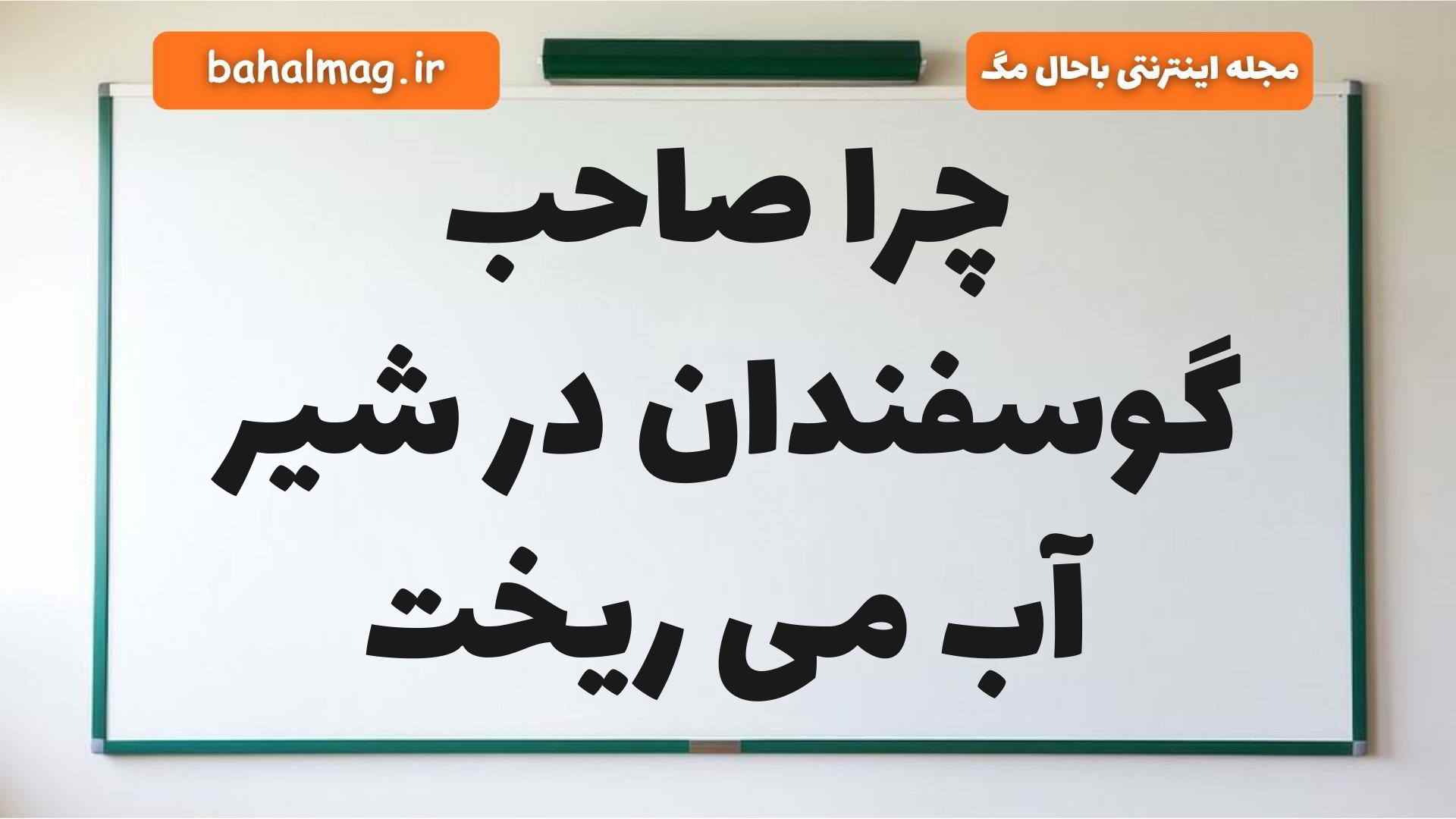 چرا صاحب گوسفندان در شیر آب می ریخت فارسی دوم